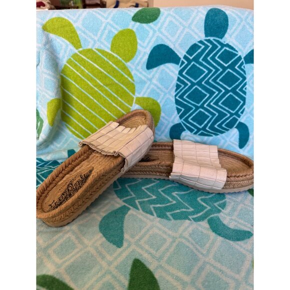 Free People Island Time Espadrille In White Slip-On Sandals  Size 39 - Picture 6 of 12